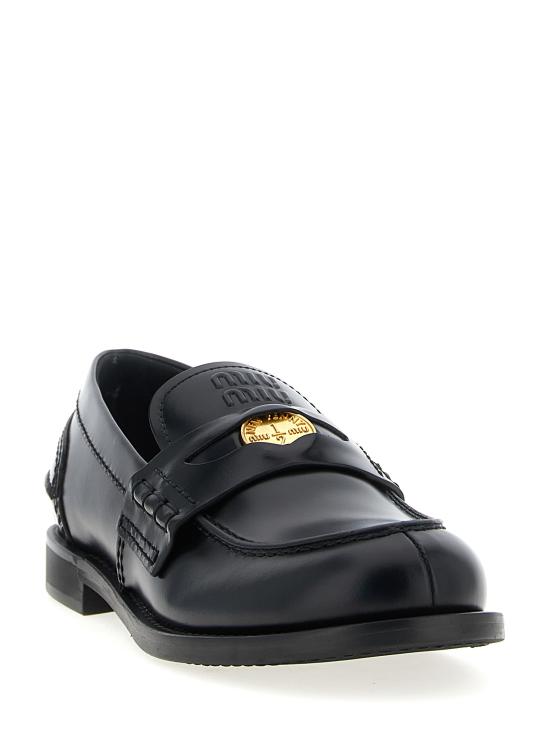 25FW 미우미우 로퍼 5D773DF020ULXF0002 Black - MIU MIU