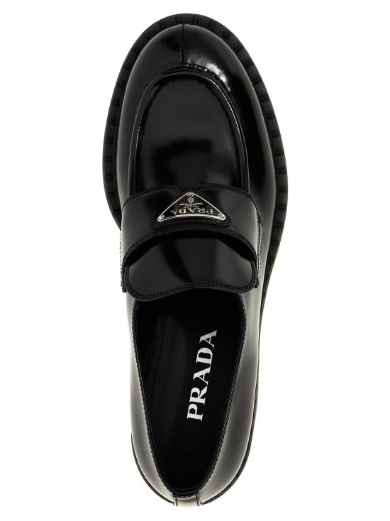 26FW 프라다 초콜릿 브러쉬드 레더 로퍼 1D246MFG050ULSF0002 Black - PRADA