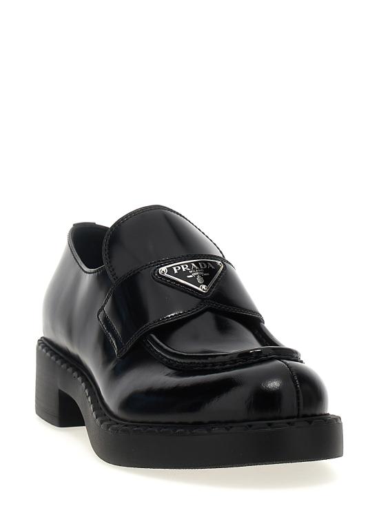 26FW 프라다 초콜릿 브러쉬드 레더 로퍼 1D246MFG050ULSF0002 Black - PRADA