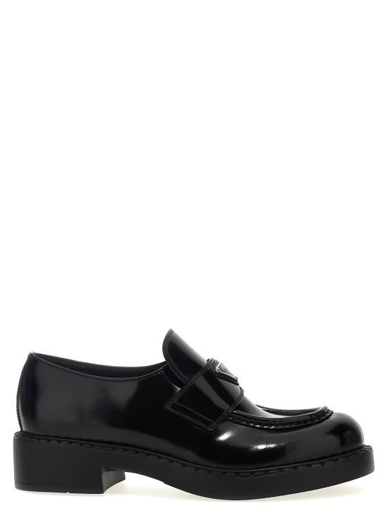 26FW 프라다 초콜릿 브러쉬드 레더 로퍼 1D246MFG050ULSF0002 Black