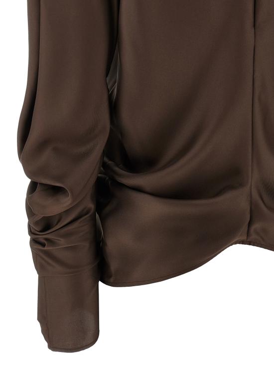 25FW 더로우 블라우스 10206W4178TAU Brown - THE ROW