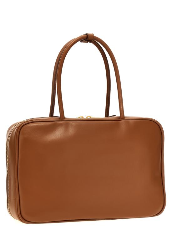 26FW 미우미우 가죽 탑 핸들백 5BB117VMON2CRWF0046 Brown - MIU MIU