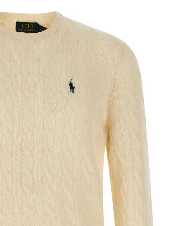26FW 폴로 랄프로렌 케이블 니트 스웨터 710876762010 White - POLO RALPH LAUREN