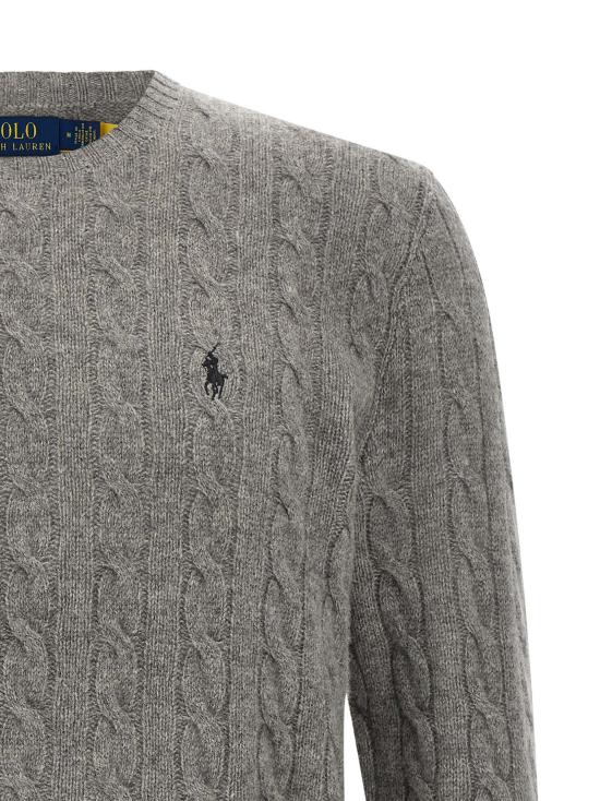 26FW 폴로 랄프로렌 케이블 니트 스웨터 710876762012 Gray - POLO RALPH LAUREN