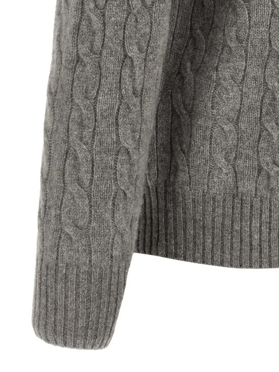 26FW 폴로 랄프로렌 케이블 니트 스웨터 710876762012 Gray - POLO RALPH LAUREN