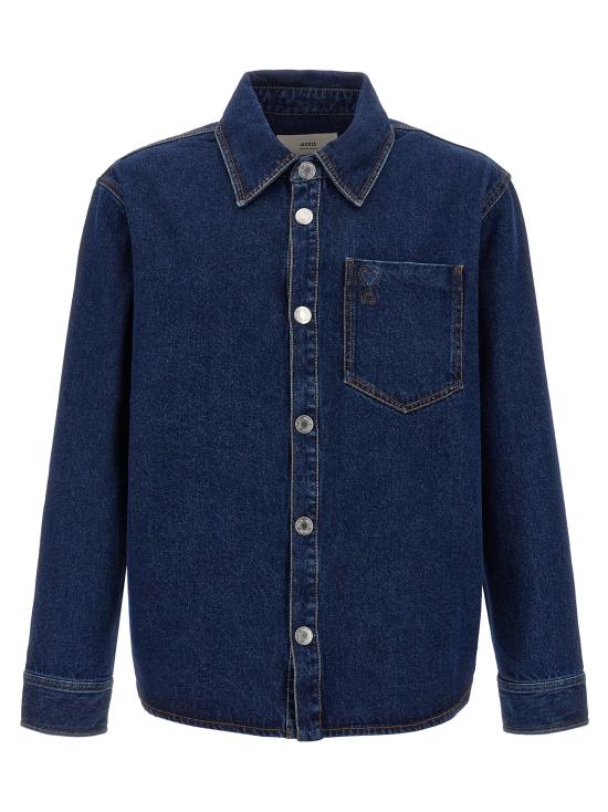 25FW 아미 긴팔 셔츠 UJK788DE0104402 Blue