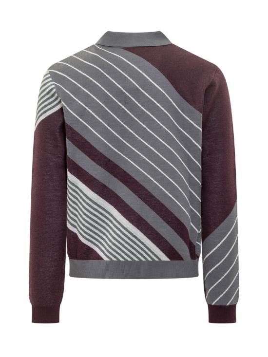 25FW 카사블랑카 폴로 티셔츠 MAW25KW110301 AUBERGINE - CASABLANCA