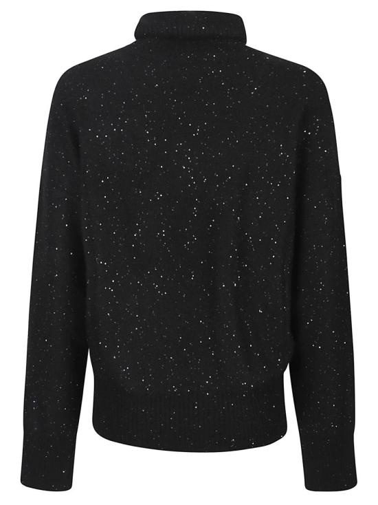 25FW 파비아나 필리피 스페클 니트 터틀넥 스웨터  MAD225F528 0000 D296 Black - FABIANA FILIPPI