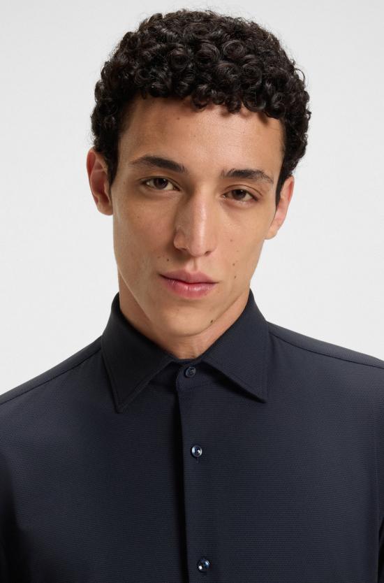 25FW 보스 긴팔 셔츠 50545163 10268245 01 404 Blue - BOSS