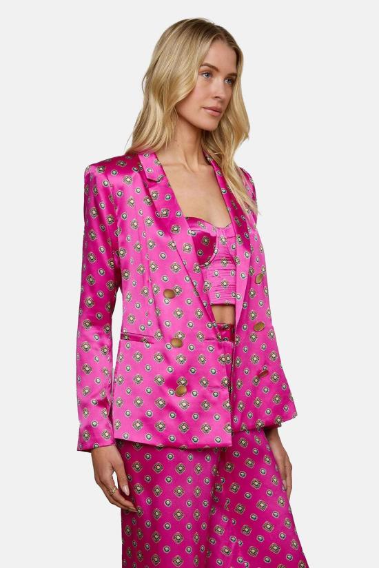  라장스 수트 세트 콜린 실크 블레이저 - L'AGENCE