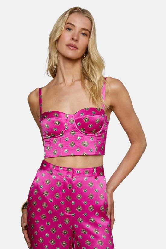  라장스 민소매 티셔츠 소냐 실크 버스티에