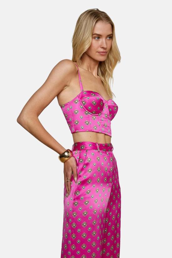  라장스 민소매 티셔츠 소냐 실크 버스티에 - L'AGENCE