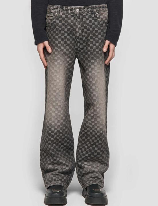  미스비헤이브 데님 팬츠 미스비에이치브 오스틴 모노그램 진