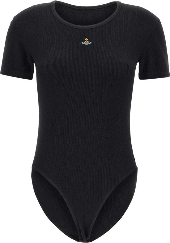 26SS 비비안웨스트우드 바디수트 티셔츠 1G010012 J009C N401 BLACK DOM