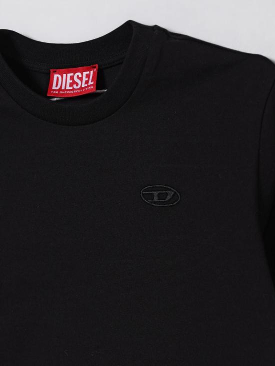 25FW [키즈] 디젤 티셔츠 J022760HGAM K900 Black - DIESEL