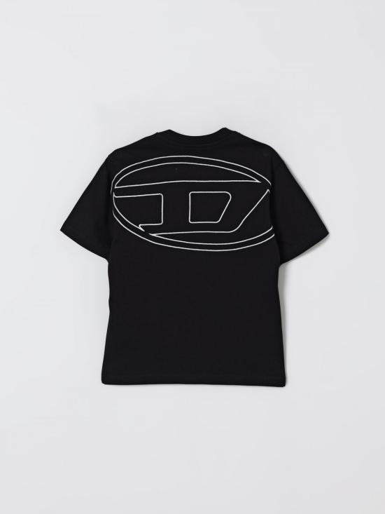 25FW [키즈] 디젤 티셔츠 J022760HGAM K900 Black - DIESEL