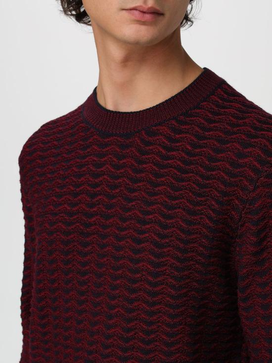 25FW 알마니 스웨터 XM001321AF11965 M5052 Burgundy - ARMANI