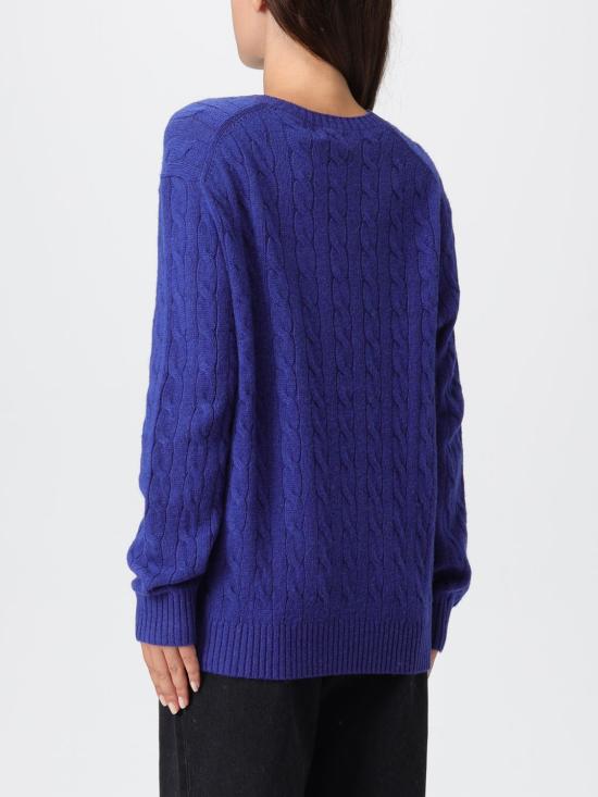 25FW 폴로 랄프로렌 폴로 자수 케이블 니트 스웨터 211972115 005 Blue - POLO RALPH LAUREN
