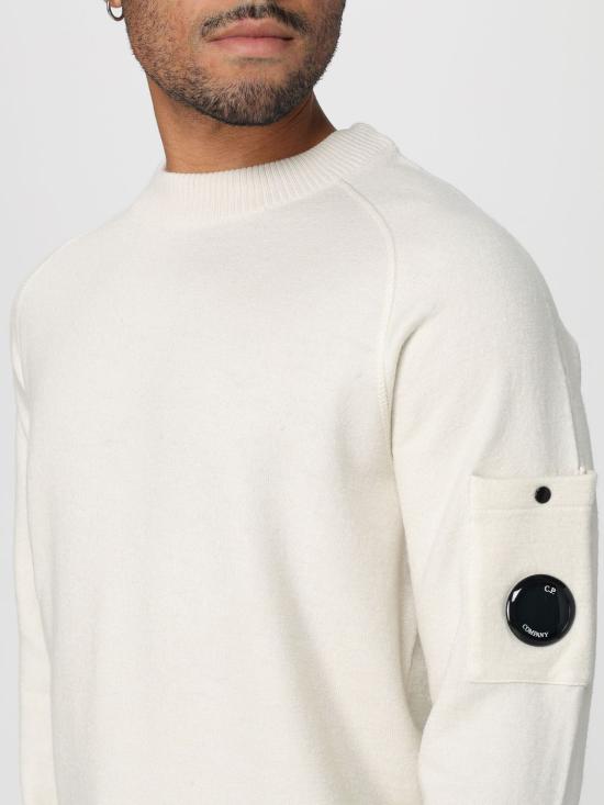 25FW 씨피 컴퍼니 스웨터 19CMKN198A110468A 103 Yellow Cream - C.P. COMPANY