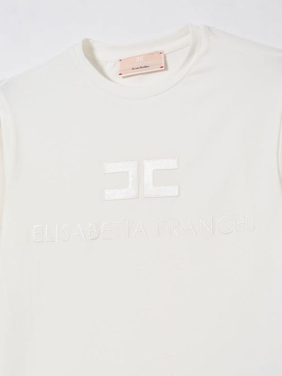 25FW [키즈] 엘리자베타프랜치 티셔츠 EFTS250JE006 0004 White - ELISABETTA FRANCHI