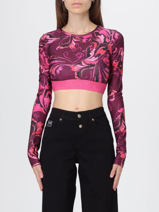 25FW 베르사체 긴팔 티셔츠 79HAH218JS501 317 Violet