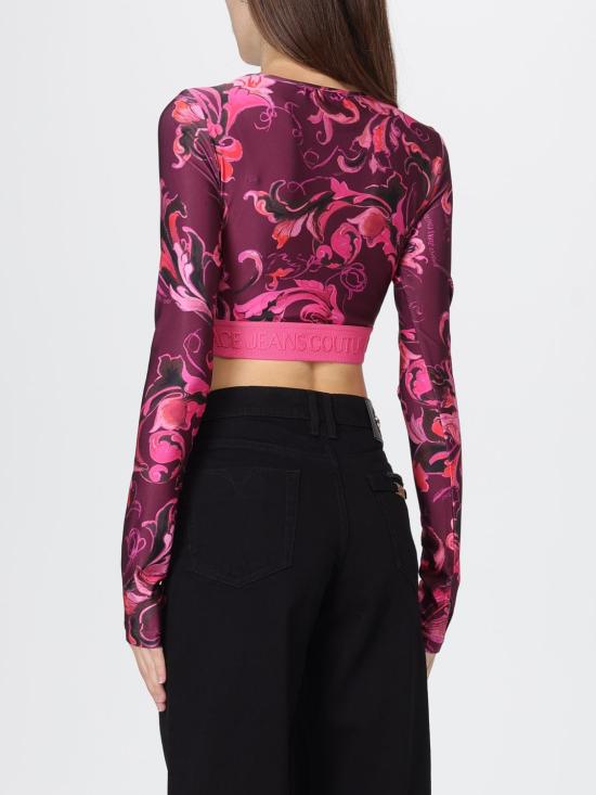 25FW 베르사체 긴팔 티셔츠 79HAH218JS501 317 Violet - VERSACE