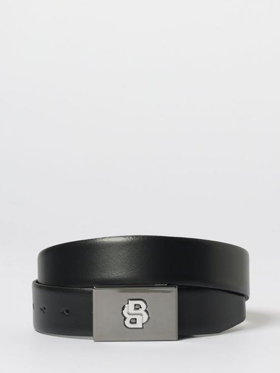 25FW 보스 가죽 벨트 50553335 002 Black