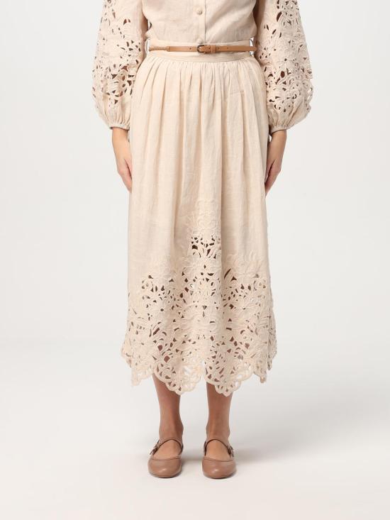 25FW 짐머만 롱 스커트 1745SRS251 CRM Yellow Cream