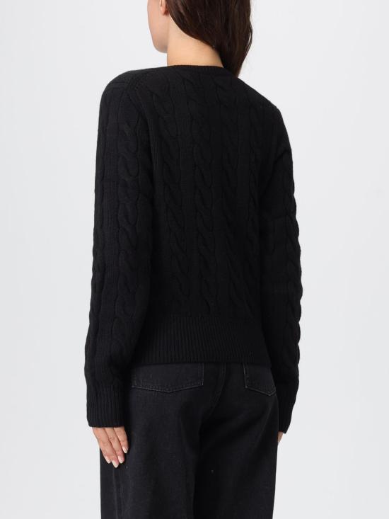 25FW 폴로 랄프로렌 로고 자수 크루넥 가디건 211972104 005 Black - POLO RALPH LAUREN