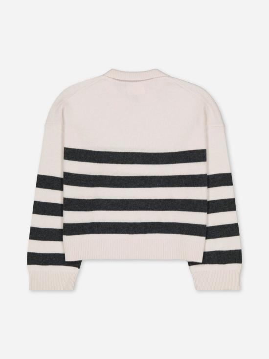 25FW [키즈] 보빈 앤 트리콧 폴로 셔츠 BTCBS3 IVORY WITH STRIPES Ivory - BOBBIN & TRICOT