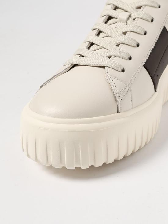 25FW 호간 H 스트라이프 HXM6450FO70UAI 548S Yellow Cream - HOGAN