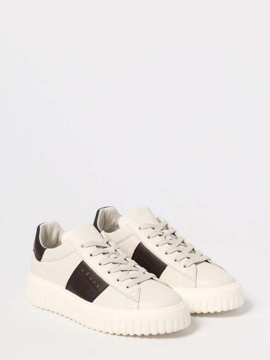 25FW 호간 H 스트라이프 HXM6450FO70UAI 548S Yellow Cream - HOGAN