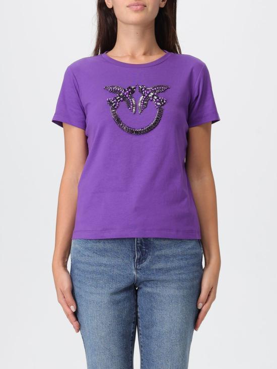 25FW 핑코 반팔 티셔츠 100535A2RN W79 Violet