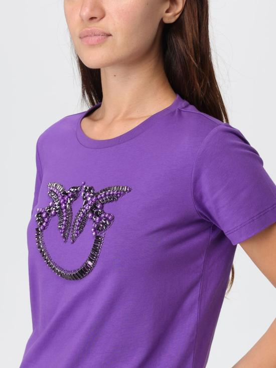 25FW 핑코 반팔 티셔츠 100535A2RN W79 Violet - PINKO