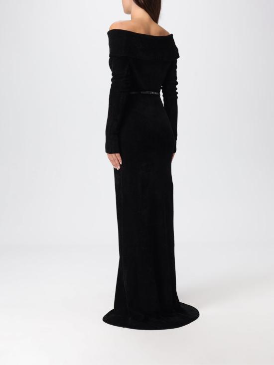 25FW 엘리자베타프랜치 롱 원피스 AM34S 110 Black - ELISABETTA FRANCHI