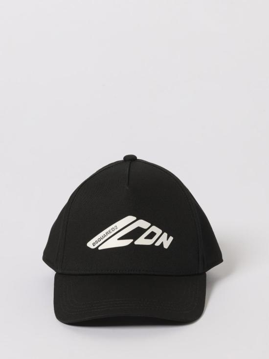 25FW [키즈] 디스퀘어드2 모자 DQ2955D00YT DQ900 Black - DSQUARED2