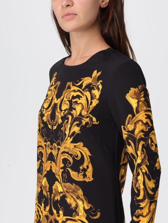 25FW 베르사체 롱 원피스 79HAO9P1NS724 G89 Black - VERSACE