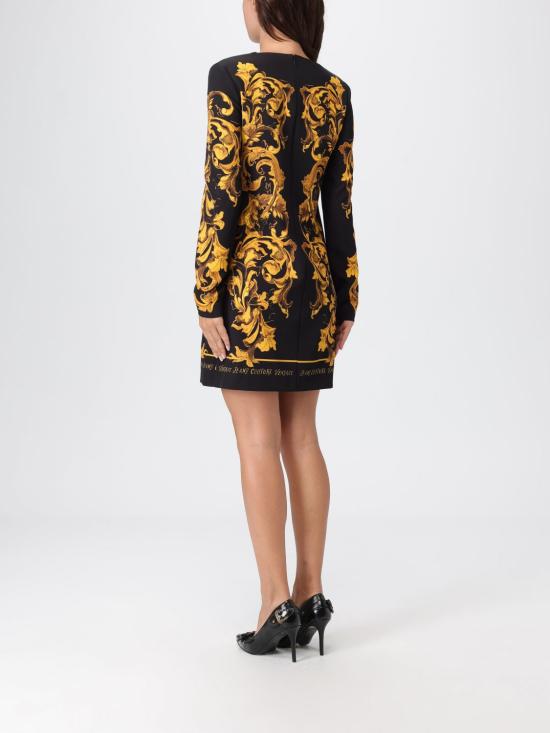 25FW 베르사체 롱 원피스 79HAO9P1NS724 G89 Black - VERSACE