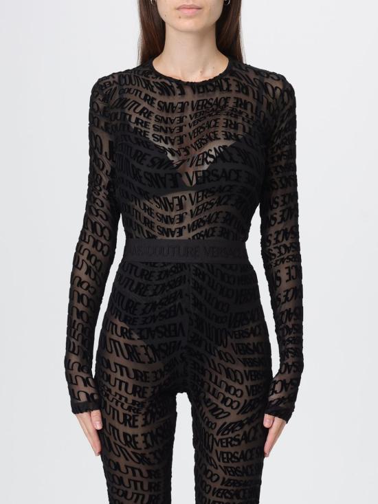 25FW 베르사체 긴팔 티셔츠 79HAM221JS490 899 Black