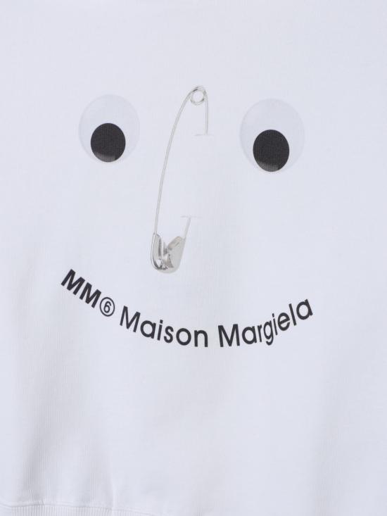 25FW [키즈] MM6 메종마르지엘라 풀오버 M60868MM04H M6100 White - MM6 MAISON MARGIELA