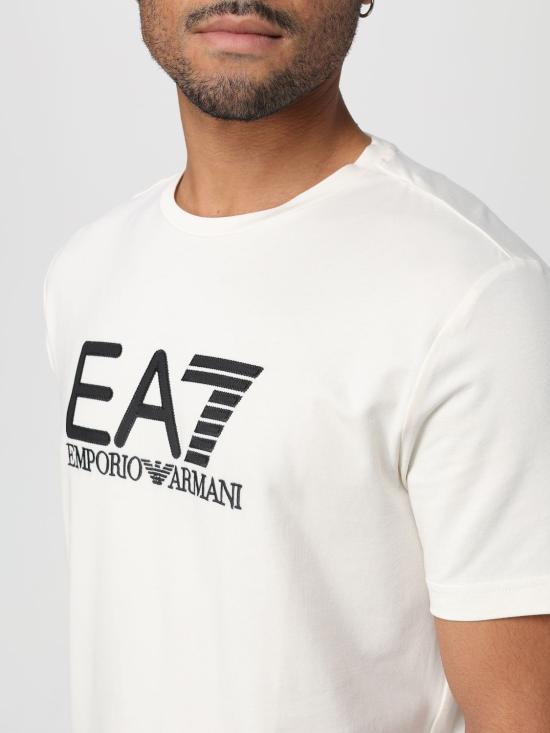 25FW 엠포리오 아르마니 반팔 티셔츠 7M000899AF10373 M1166 Cream - EMPORIO ARMANI