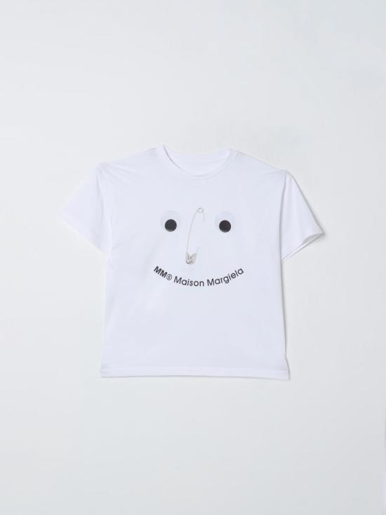 25FW [키즈] MM6 메종마르지엘라 티셔츠 M60907MM04I M6100 White