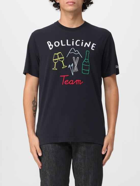 25FW 세인트바쓰 반팔 티셔츠 ARN0004 BOLLICINE LINE 00 EMB 02634I Black