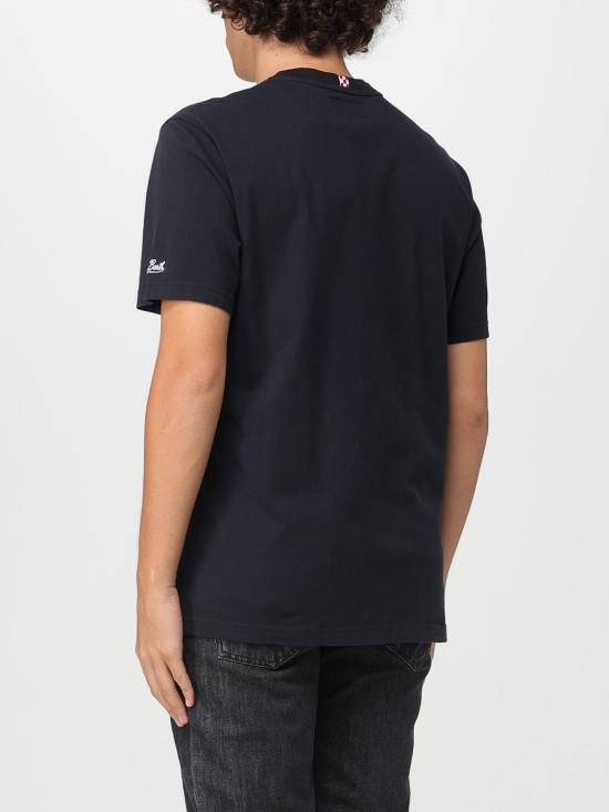 25FW 세인트바쓰 반팔 티셔츠 ARN0004 BOLLICINE LINE 00 EMB 02634I Black - MC2 SAINT BARTH