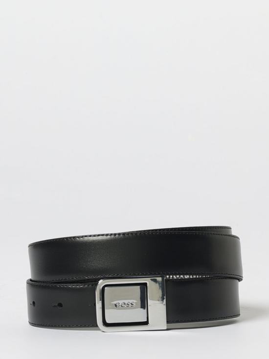 25FW 보스 가죽 벨트 50554470 001 Black - BOSS