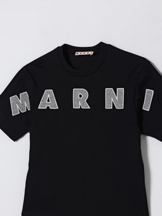 25FW [키즈] 마르니 티셔츠 M01265M00RF 0M90D Black - MARNI