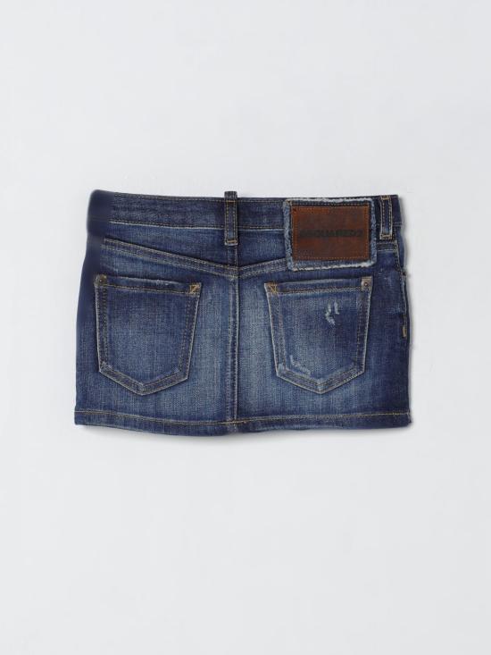 25FW [키즈] 디스퀘어드2 스커트 DQ01W4D0AER DQ01 Denim - DSQUARED2