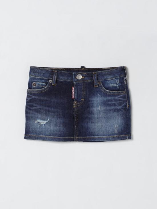25FW [키즈] 디스퀘어드2 스커트 DQ01W4D0AER DQ01 Denim