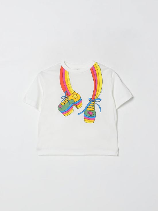 25FW [키즈] 스텔라 맥카트니 티셔츠 TX8B31Z0434 101 Yellow Cream