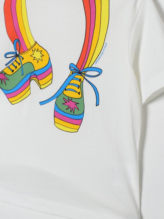 25FW [키즈] 스텔라 맥카트니 티셔츠 TX8B31Z0434 101 Yellow Cream - STELLA MCCARTNEY